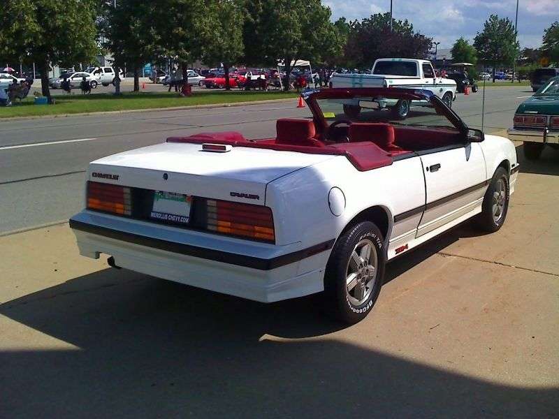 Chevrolet Cavalier 1. generacja [restyling] convertible 2.0 4MT (1986 1987)