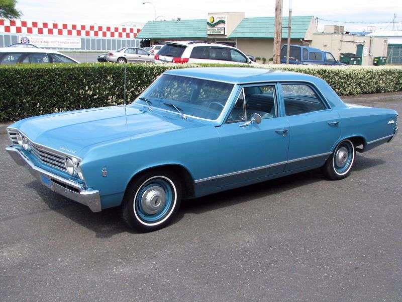 Chevrolet Chevelle 1. generacja [trzecia zmiana stylizacji] sedan 4 drzwiowy. 4.1 Synchromesh HD (1967 1967)