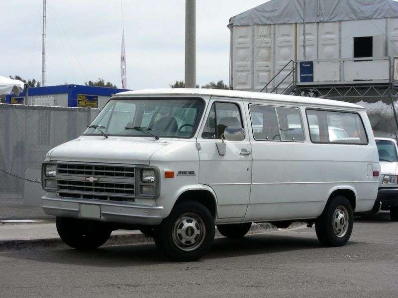 Chevrolet Chevy Van 3rd generation [3rd restyling] Sportvan minivan 5.0 AT Overdrive G20 (1983–1986)