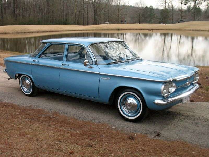 Chevrolet Corvair 1st generation [restyling] 2.4 3Synchromesh sedan (1961–1961)