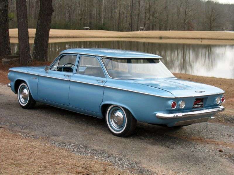 Chevrolet Corvair 1st generation [restyling] 2.4 3Synchromesh sedan (1961–1961)