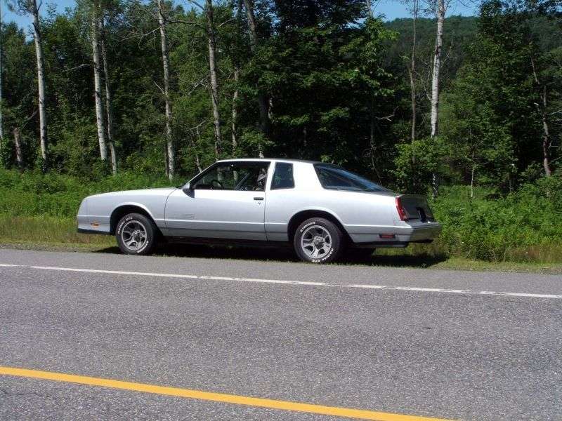 Chevrolet Monte Carlo 4th generation [3rd restyling] SS Aerocoupe coupe 2 bit. 5.0 AT Overdrive (1986–1987)