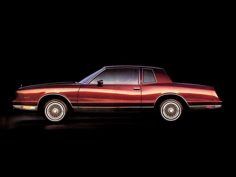 Chevrolet Monte Carlo 4. generacja [druga zmiana stylizacji] 2 drzwiowe coupe. 4,3 D AT (1983 1983)