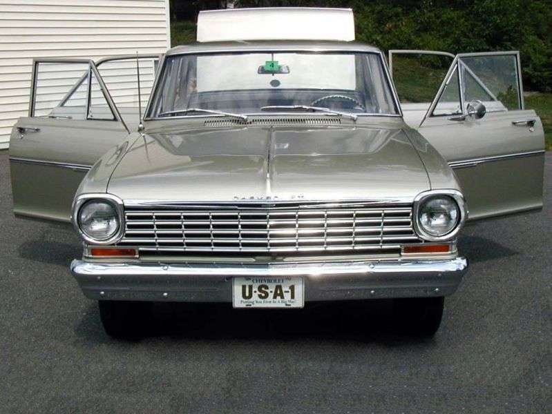 Chevrolet Nova 1st generation [restyling] 2.5 Synchromesh sedan (1963–1963)