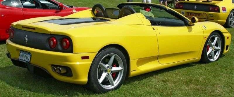 Ferrari 360 Spider Roadster pierwszej generacji 3.6 MT (2000 2004)