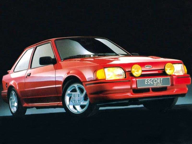 3 drzwiowy Ford Escort RS Turbo 4 drzwiowy hatchback 1,6 mln t (1986 1990)