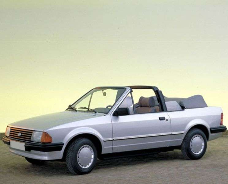 Ford Escort 3 ciej generacji kabriolet 2 drzwiowy 1,3 mln ton (1983 1986)