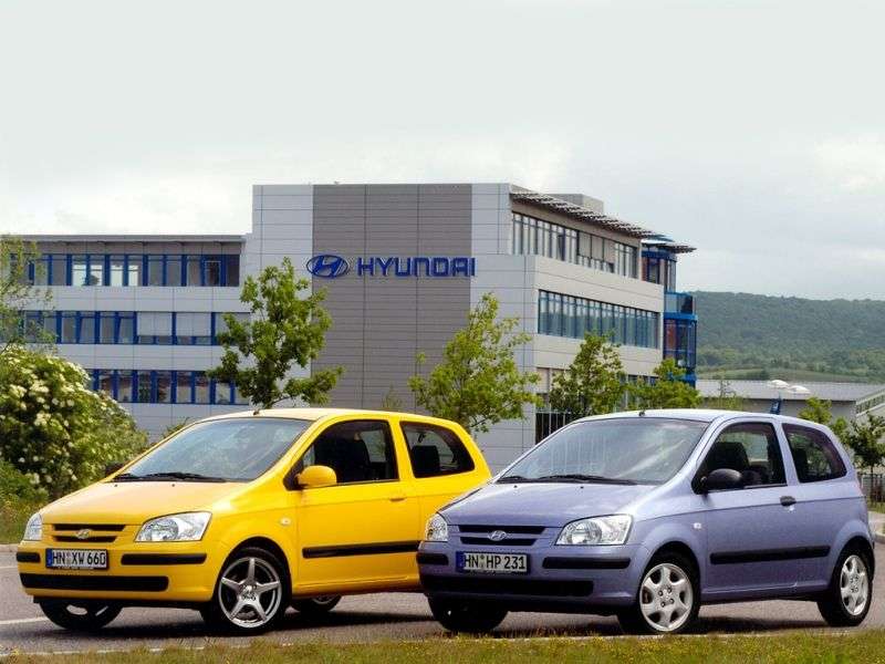 Hyundai Getz 3 drzwiowy hatchback pierwszej generacji 1,1 mln ton (2002 2005)
