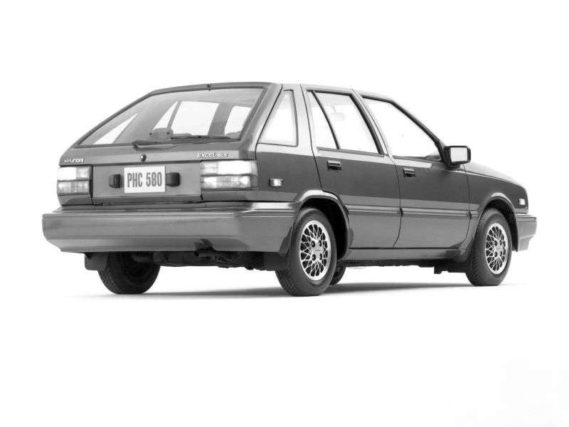 Hyundai Excel X1 hatchback 5 drzwiowy 1,3 mln ton (1985 1989)