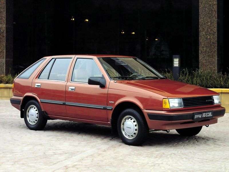 Hyundai Excel X1 hatchback 5 drzwiowy 1,5 mln ton (1985 1989)