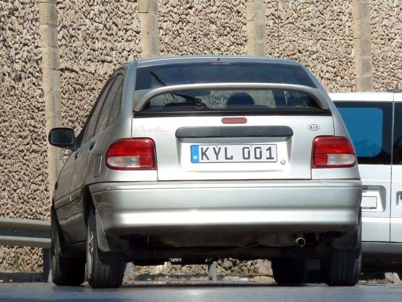 Kia Avella 1st generation [restyling] 1.5 MT hatchback (1997–1999)