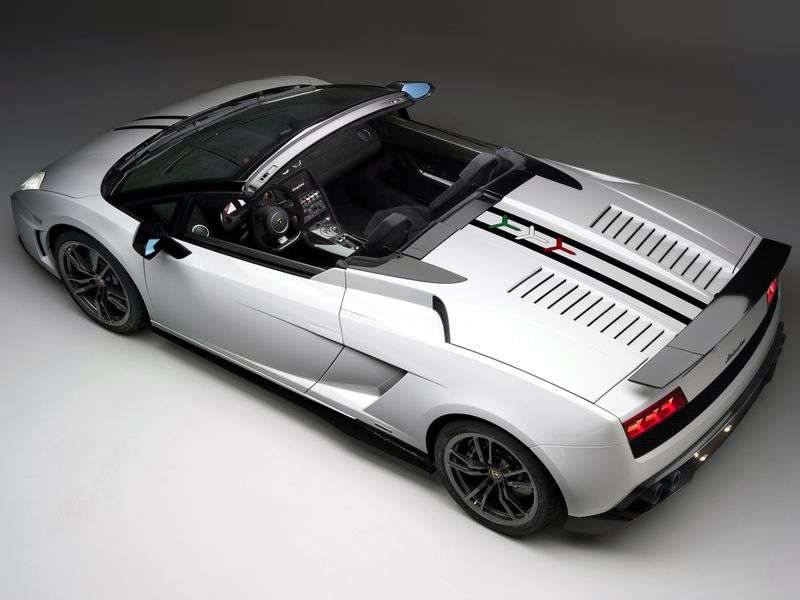Lamborghini Gallardo 1st generation LP570 4 Spyder Perfomante 2 bit roadster. 5.2 AMT AWD (2010 – present)
