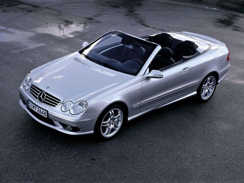 Mercedes Benz CLK Class C209 / A209AMG 2 drzwiowy kabriolet CLK 55 AMG AT (2003 2006)