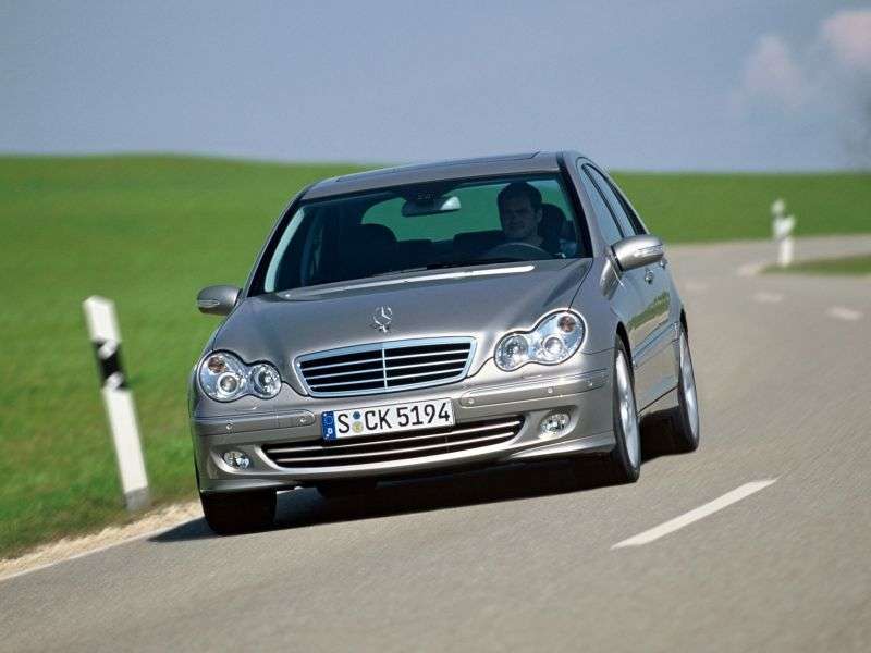 Mercedes Benz C Class W203 / S203 / CL203 [restyling] 4 door sedan. C 200 Kompressor MT (2004–2006)