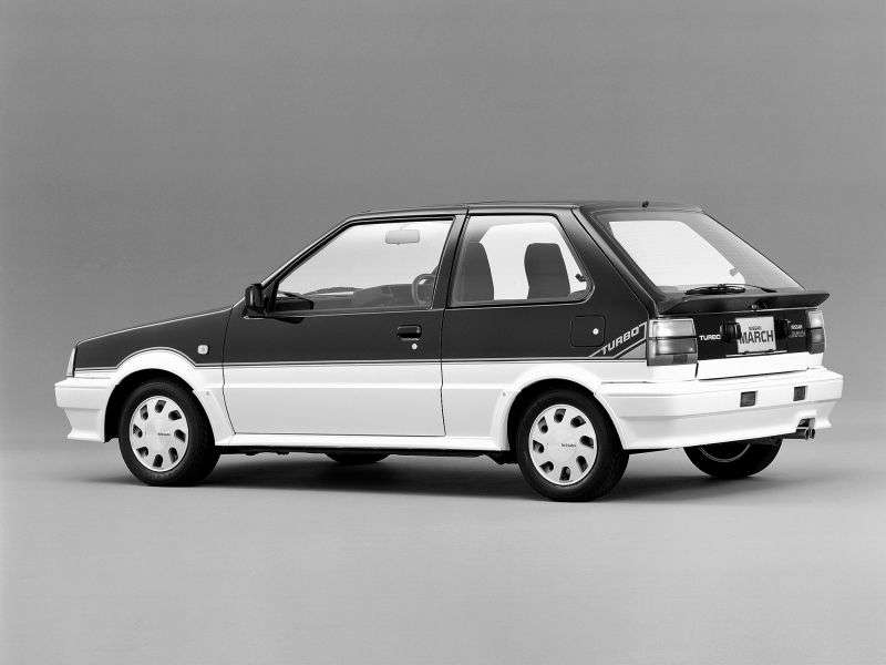 Nissan March K10 [zmiana stylizacji] Turbo hatchback 3 drzwiowy. 0,9 MT (1985 1989)