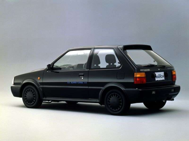 Nissan March K10 [druga zmiana stylizacji] Super turbo hatchback 3 drzwiowy. 0,9 MT (1989 1991)