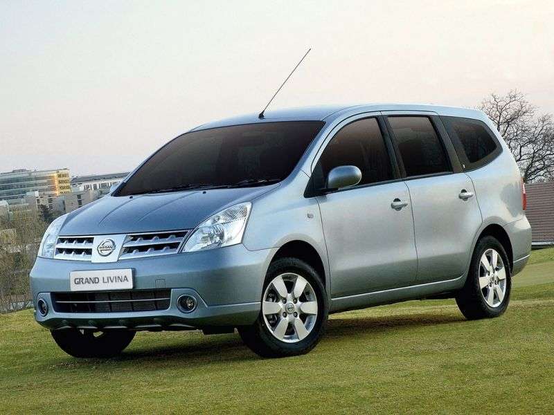 Nissan Livina Grand minivan pierwszej generacji, 5 drzwiowy 1.6 Flex Fuel MT (2007 obecnie)