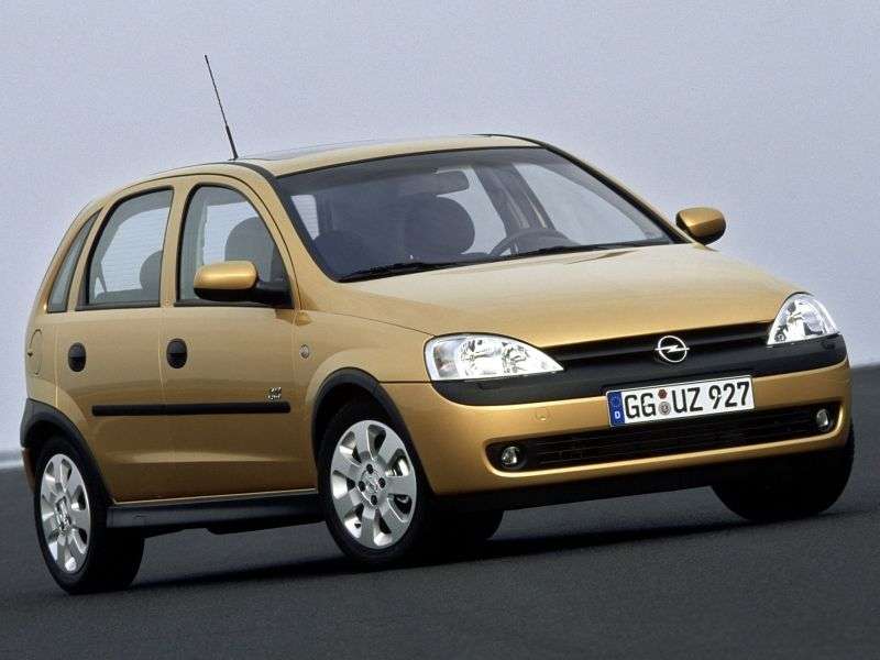 5 drzwiowy hatchback Opel Corsa 1.7 DI MT (2000 2003)