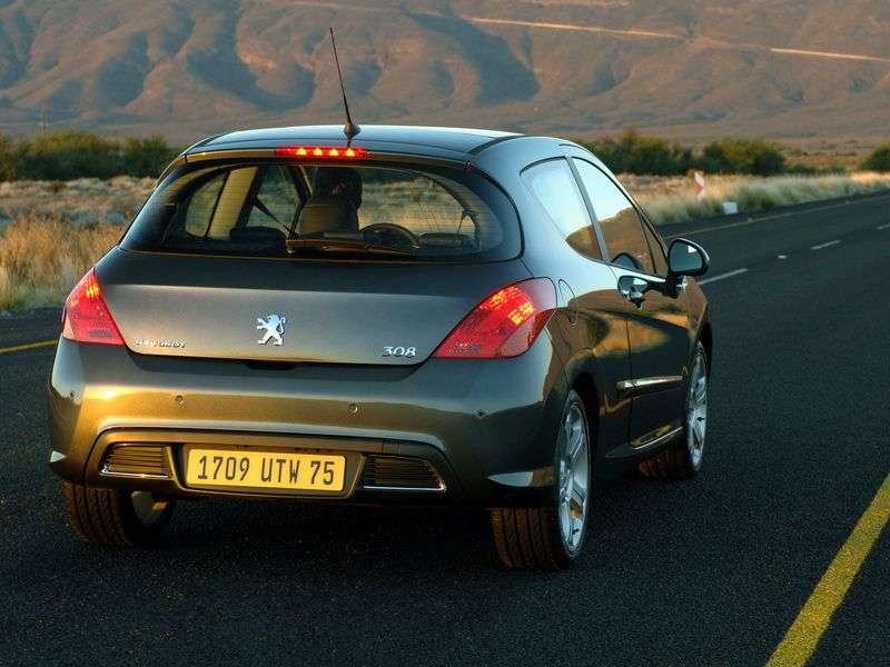 Peugeot 308 3 drzwiowy hatchback pierwszej generacji 1,6 mln ton (2008 2010)