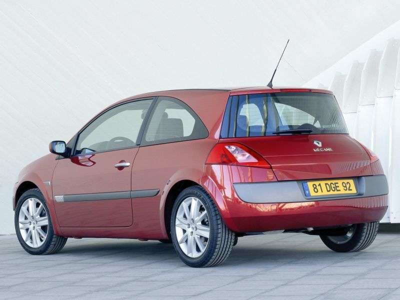 Renault Megane 2 drzwiowy hatchback 3 drzwiowy 1,6 MT (2002 2006)