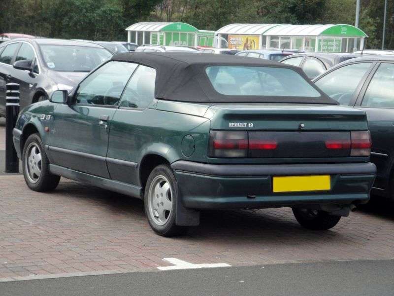 Renault 19 kabriolet drugiej generacji 1.8 MT (1992 1995)