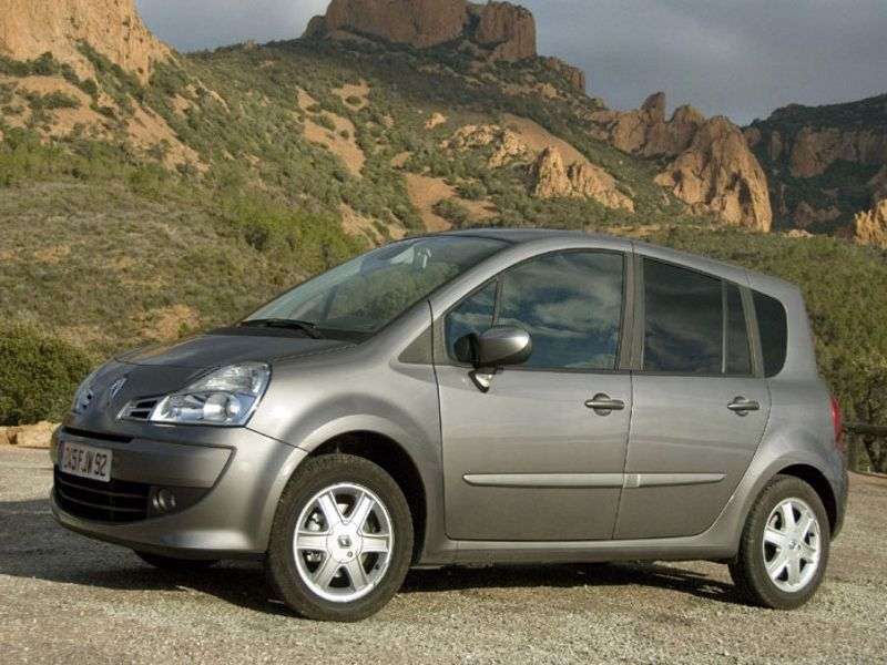 5 drzwiowy minivan Renault Modus Grand 2 generacji 1,2 mln ton (2007 2012)