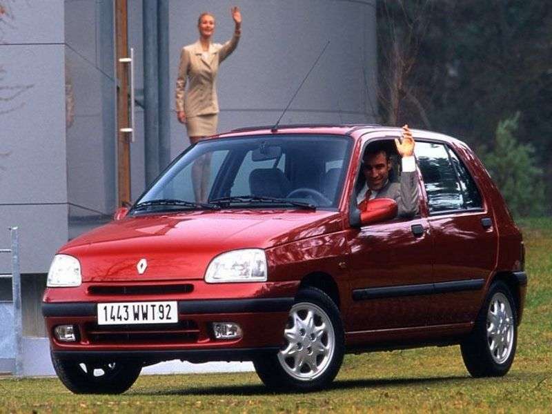 Renault Clio pierwszej generacji [zmiana stylizacji] hatchback 5 drzwiowy. 1,9 D MT (1996 1998)