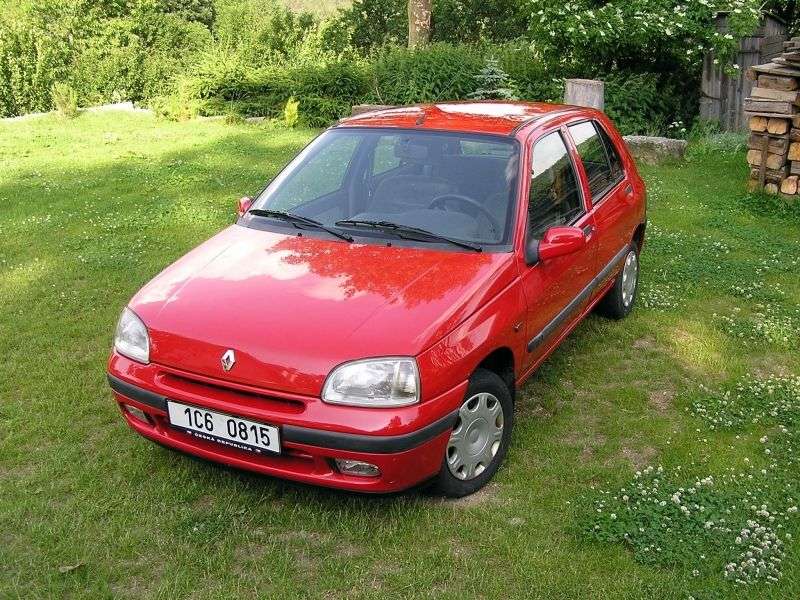 Renault Clio 1st generation [restyling] 5 bit hatchback 1.4 MT (1996–1998)