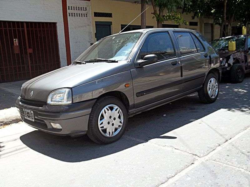 Renault Clio 1st generation [restyling] 5 bit hatchback 1.8 MT (1996–1998)