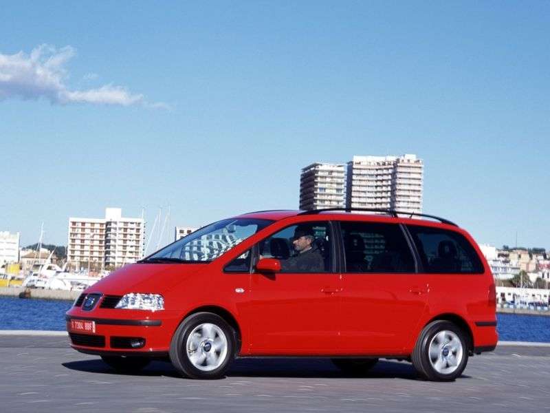 SEAT Alhambra 1st generation [restyled] minivan 1.9 TD MT 4WD (2000–2010)