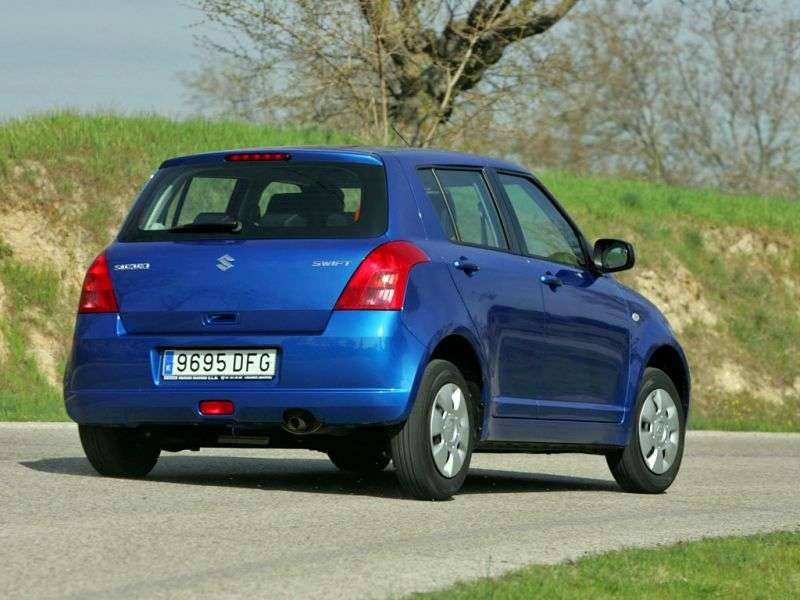 5 drzwiowy hatchback Suzuki Swift 3 generacji 1,3 mln ton (2005 2010)