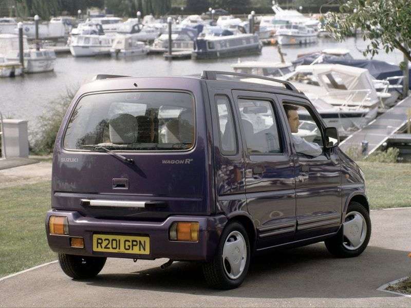5 drzwiowy minivan Suzuki Wagon R pierwszej generacji. 1.0 AT AWD szeroki (1997 1999)