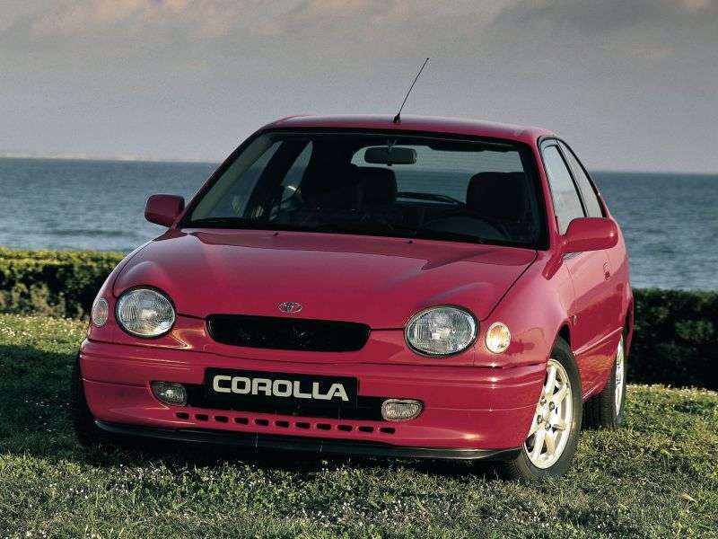 Toyota Corolla E110 hatchback 3 drzwiowy 1,3 mln ton (1997 2000)