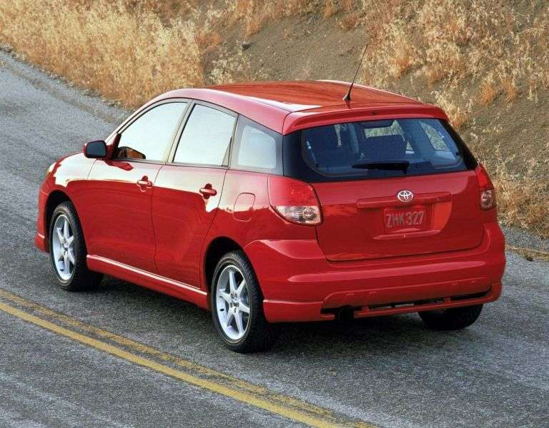 5 drzwiowy hatchback XRS pierwszej generacji Toyota Matrix 1,8 MT (2003 2005)
