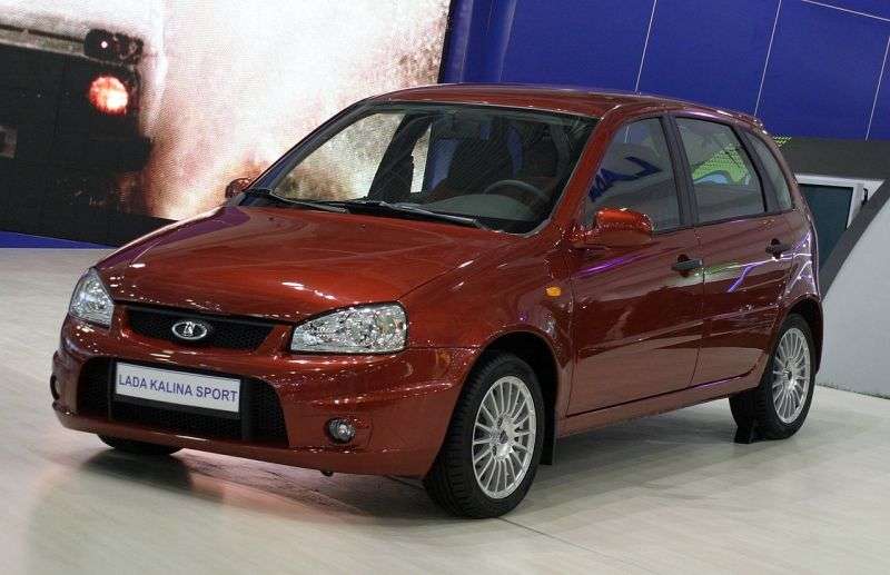 VAZ (Lada) Kalina Sport hatchback pierwszej generacji, 5 drzwiowy. 1.4 MT 16 cl (Euro 4) 11194 43 096 luksów (2012 2013)