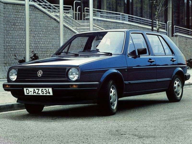 5 drzwiowy hatchback Volkswagen Golf 2 generacji 1,3 mln ton (1983 1991)