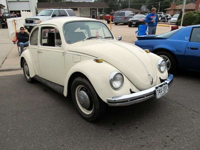 Volkswagen Beetle 1200/1300/1500 [2nd restyling] sedan 1.3 MT (1968–1970)