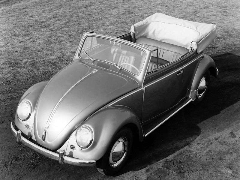 Volkswagen Beetle 1200/1300/1500 [restyling] 1.3 MT convertible (1965–1968)
