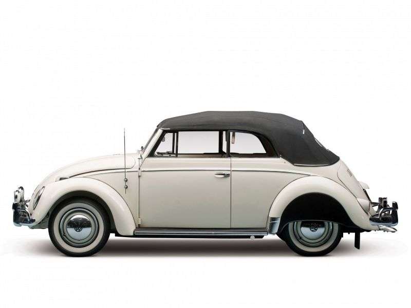 Volkswagen Beetle 1200/1300/1500 [restyling] 1.2 MT convertible (1960–1968)