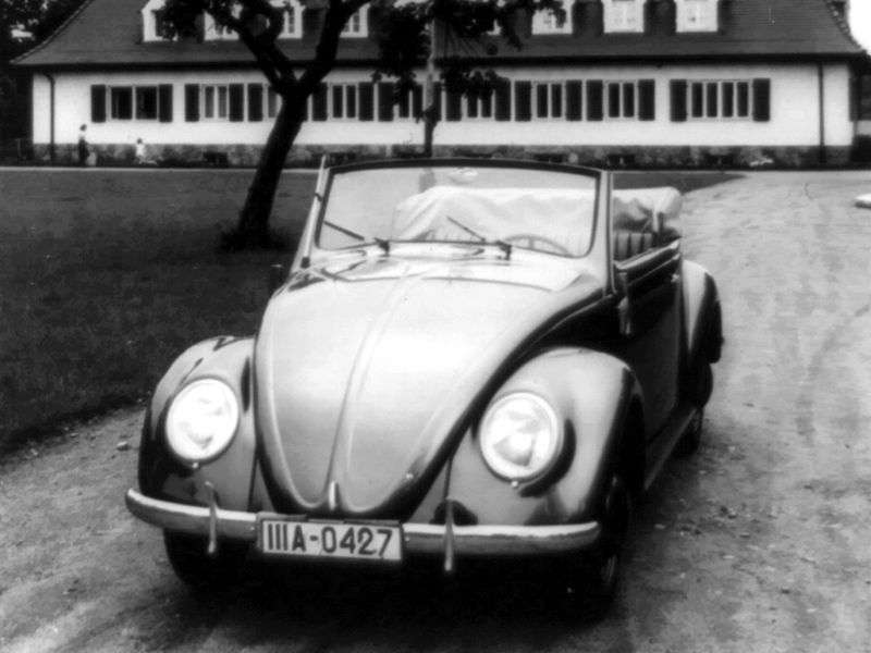Volkswagen Beetle 1st generation 1.1 MT convertible (1946–1953)