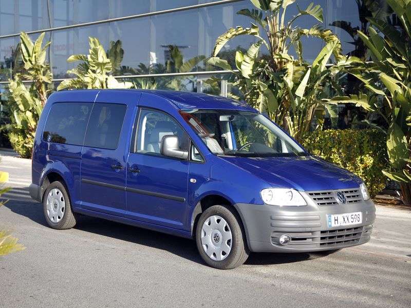 Volkswagen Caddy 3 generacji Maxi minivan 4 drzwiowy 1,6 mln ton (2007 2010)
